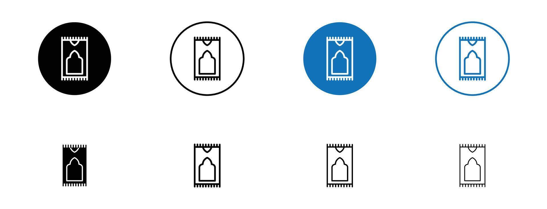 icône de tapis de prière vecteur