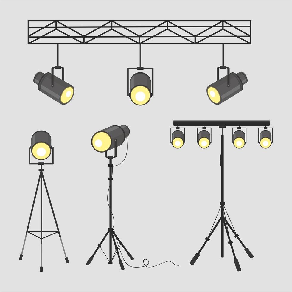 jeu de symboles de projecteur vecteur