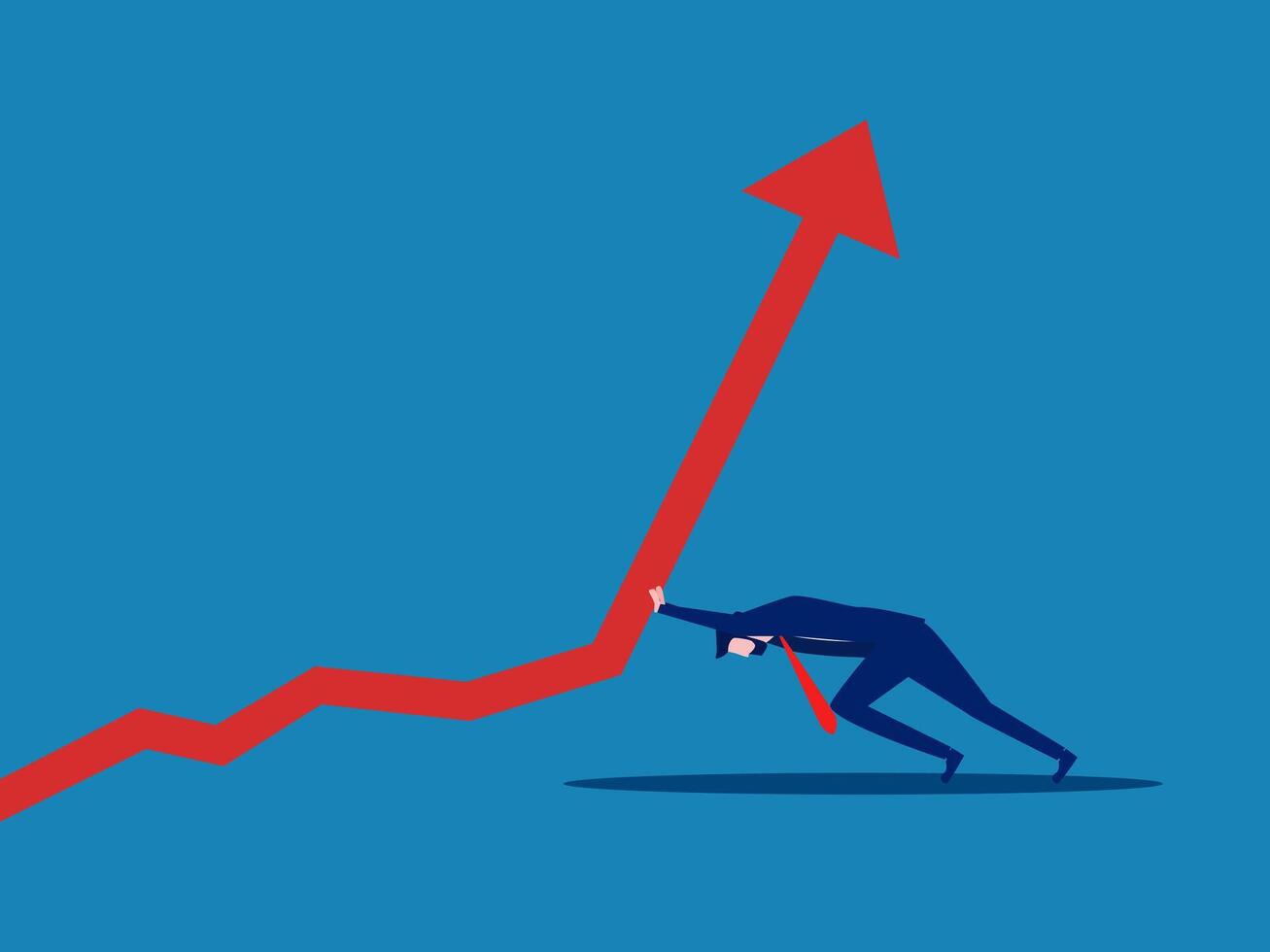 des idées pour croissance. investisseurs Aidez-moi pousser le en hausse graphique vecteur