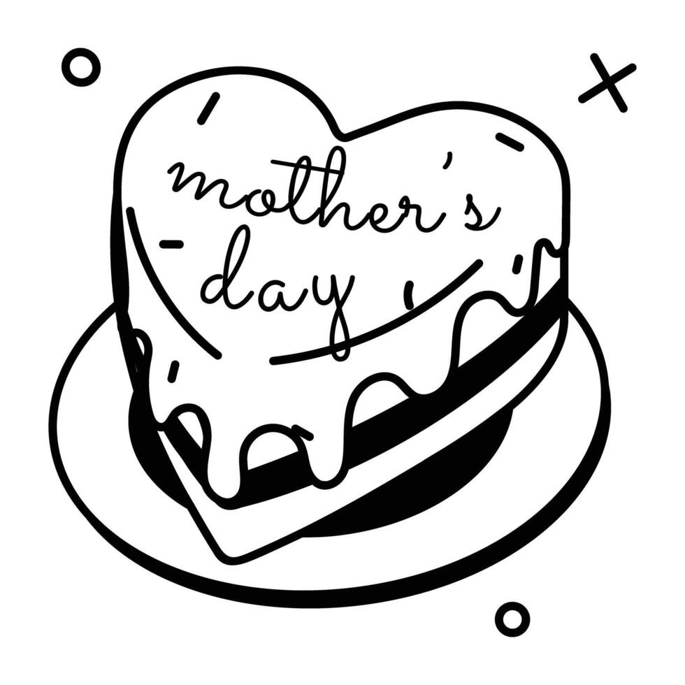 gâteau de fête des mères vecteur