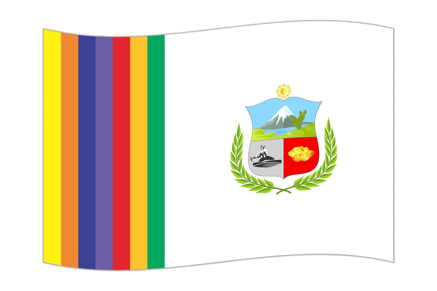 agitant drapeau de département de apurimac, administratif division de Pérou. vecteur illustration.