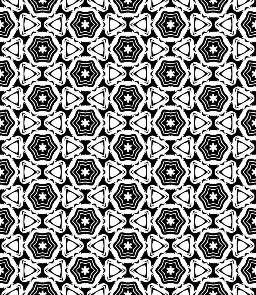 motif abstrait sans couture noir et blanc. arrière-plan et toile de fond. conception ornementale en niveaux de gris. vecteur