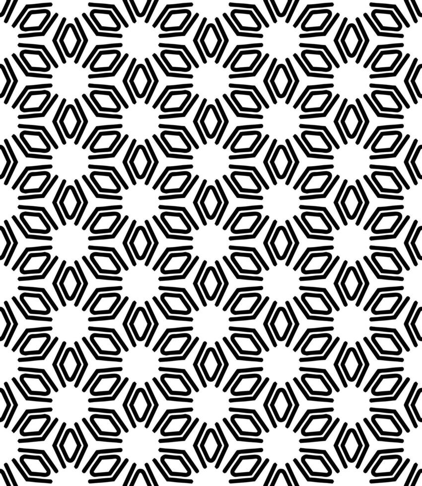 motif abstrait sans couture noir et blanc. arrière-plan et toile de fond. conception ornementale en niveaux de gris. vecteur