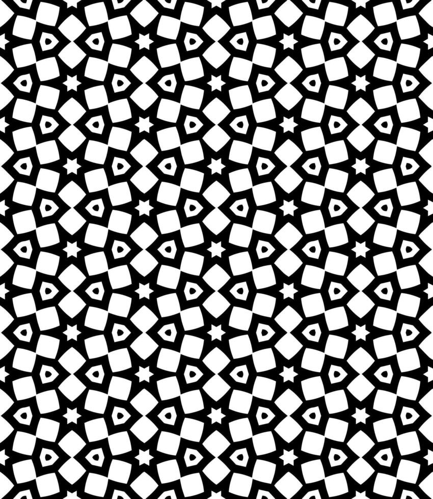 motif abstrait sans couture noir et blanc. arrière-plan et toile de fond. conception ornementale en niveaux de gris. vecteur