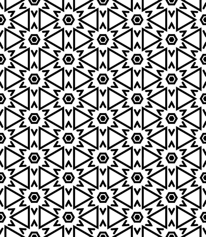 motif abstrait sans couture noir et blanc. arrière-plan et toile de fond. conception ornementale en niveaux de gris. vecteur