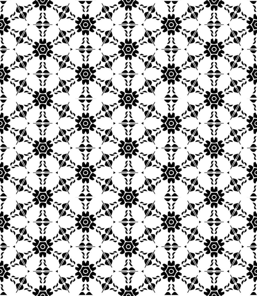 motif abstrait sans couture noir et blanc. arrière-plan et toile de fond. conception ornementale en niveaux de gris. vecteur