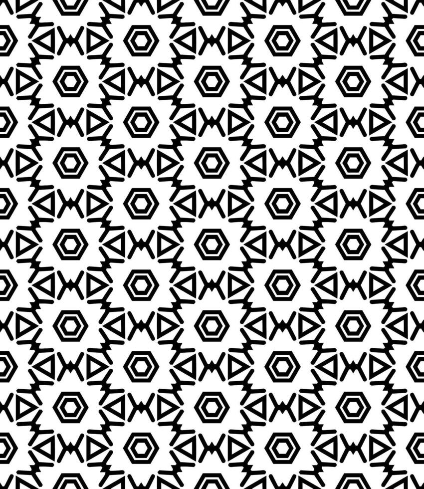 motif abstrait sans couture noir et blanc. arrière-plan et toile de fond. conception ornementale en niveaux de gris. vecteur