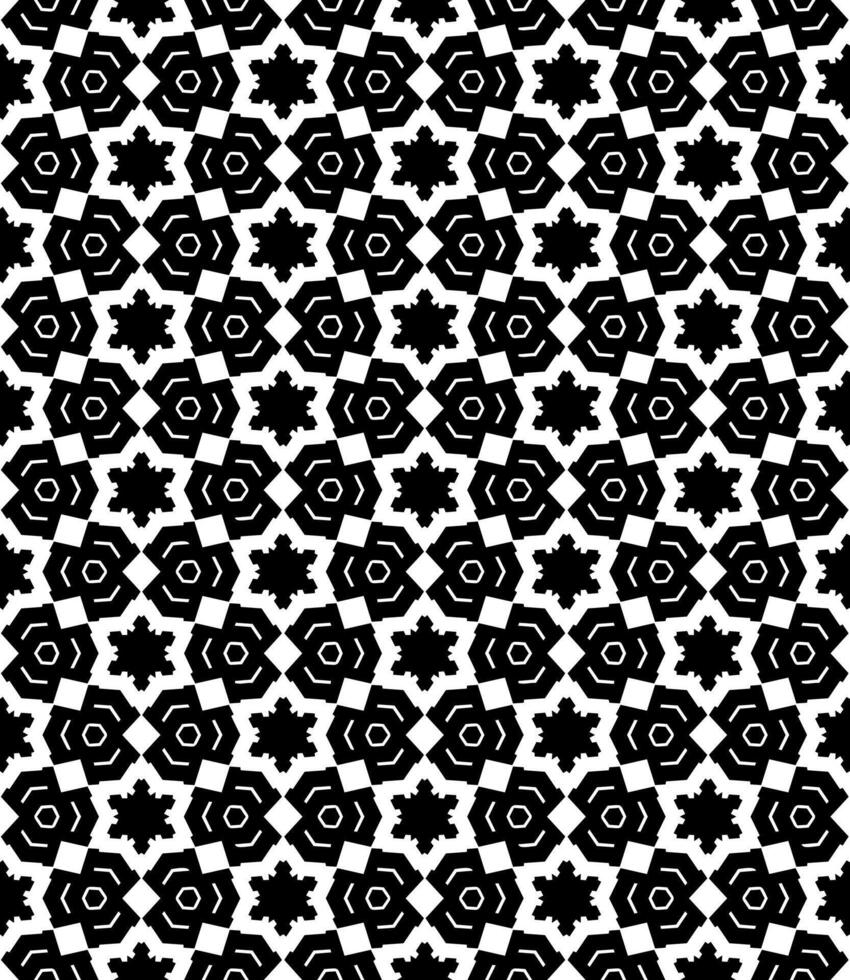 motif abstrait sans couture noir et blanc. arrière-plan et toile de fond. conception ornementale en niveaux de gris. vecteur