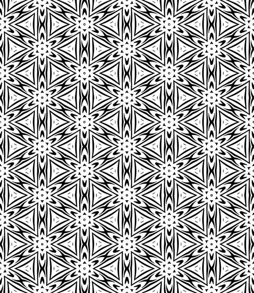 motif abstrait sans couture noir et blanc. arrière-plan et toile de fond. conception ornementale en niveaux de gris. vecteur