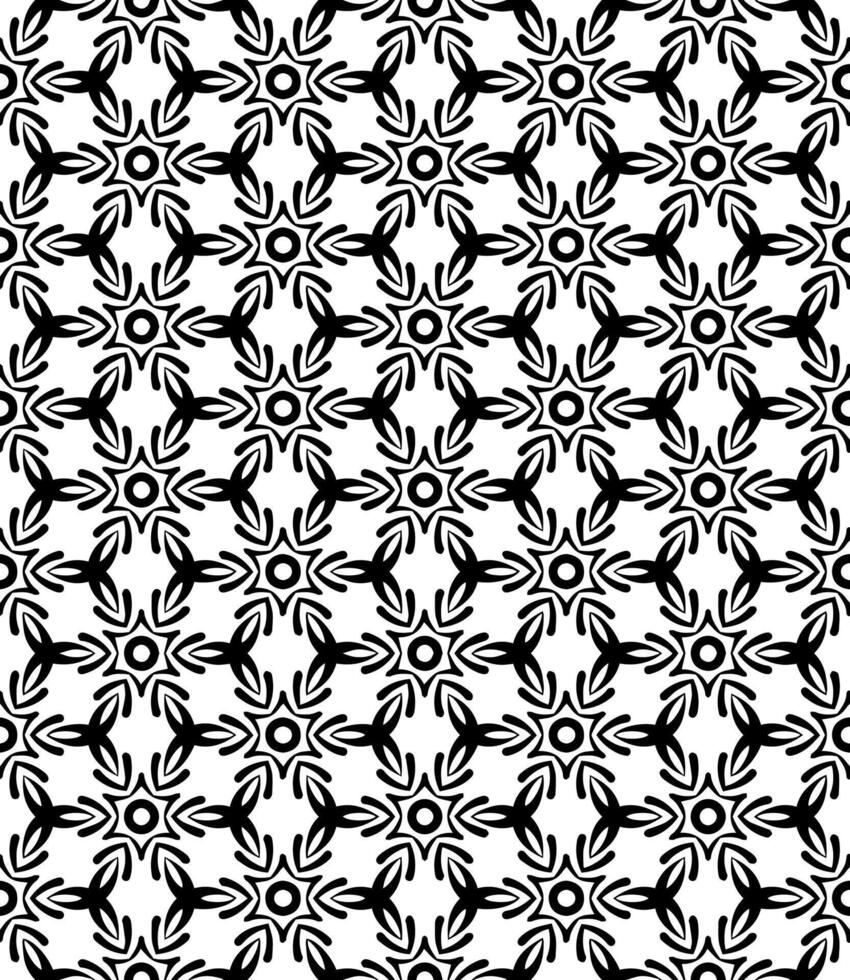 motif abstrait sans couture noir et blanc. arrière-plan et toile de fond. conception ornementale en niveaux de gris. vecteur