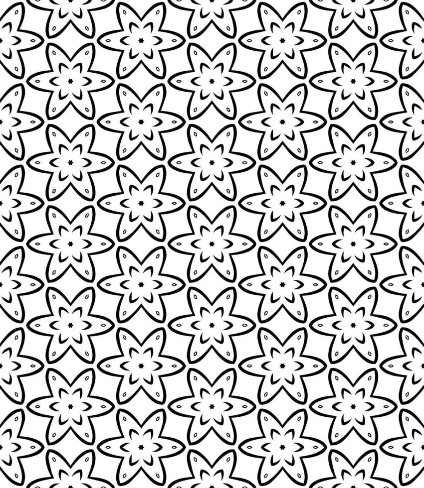 motif abstrait sans couture noir et blanc. arrière-plan et toile de fond. conception ornementale en niveaux de gris. vecteur