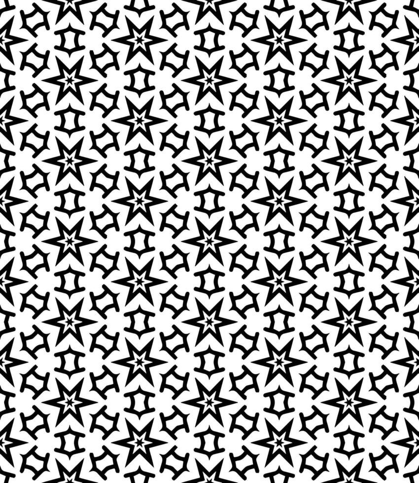 motif abstrait sans couture noir et blanc. arrière-plan et toile de fond. conception ornementale en niveaux de gris. vecteur