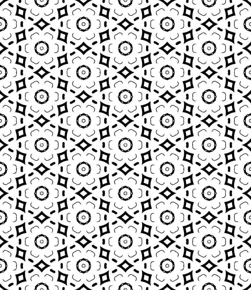 motif abstrait sans couture noir et blanc. arrière-plan et toile de fond. conception ornementale en niveaux de gris. vecteur