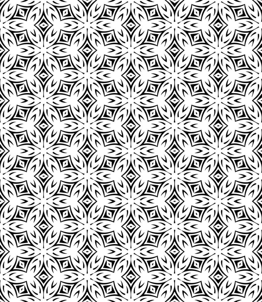 motif abstrait sans couture noir et blanc. arrière-plan et toile de fond. conception ornementale en niveaux de gris. vecteur