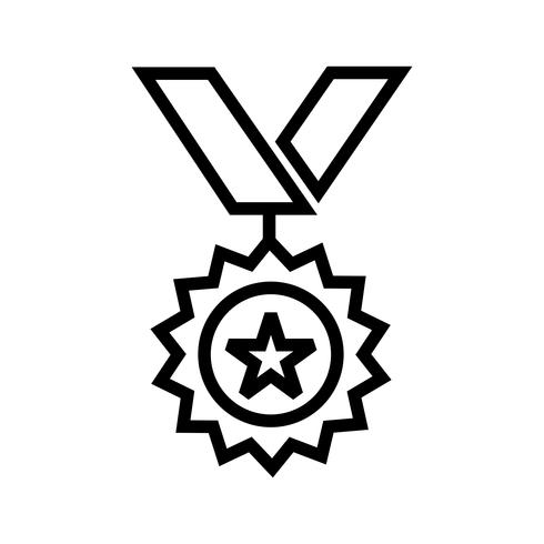 Médaille Icône Vector Illustration