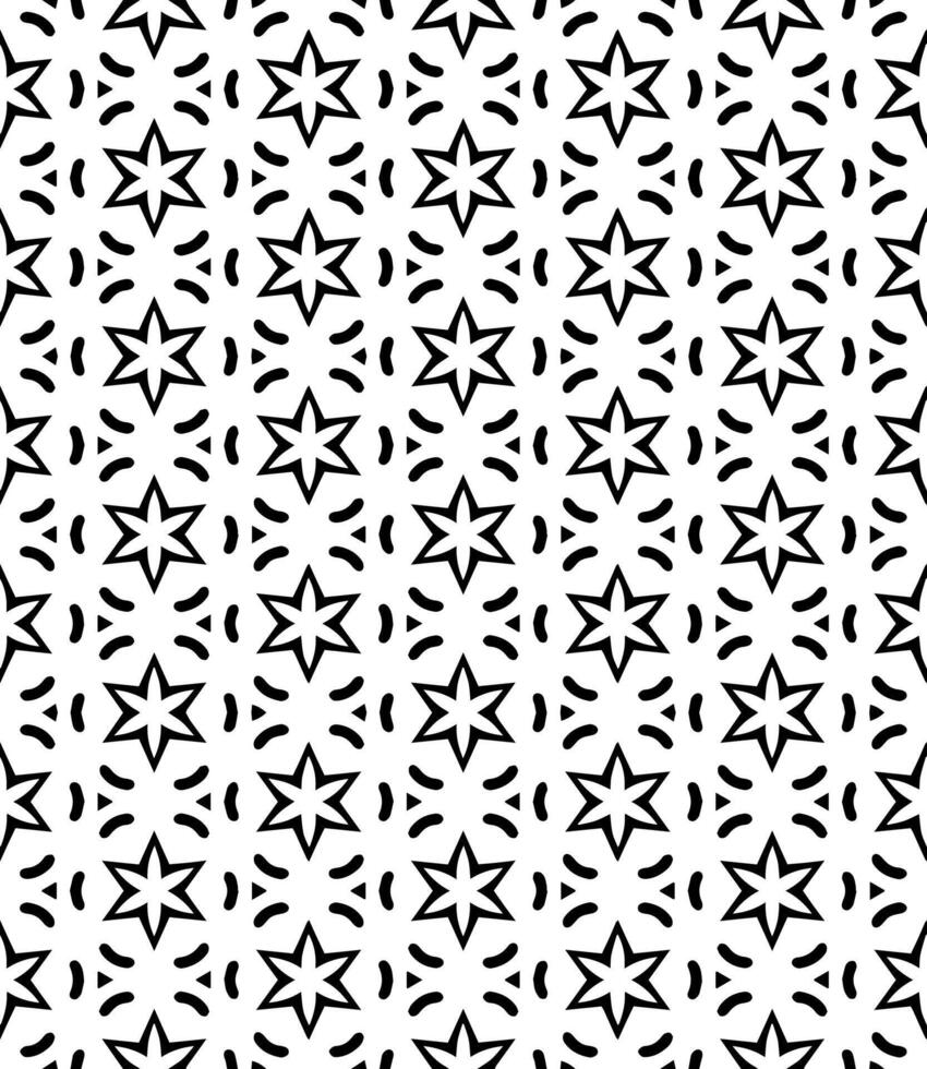 motif abstrait sans couture noir et blanc. arrière-plan et toile de fond. conception ornementale en niveaux de gris. vecteur