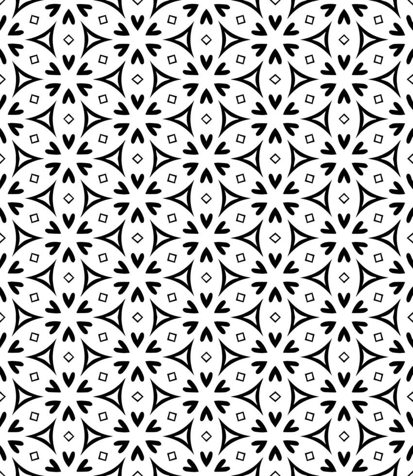 motif abstrait sans couture noir et blanc. arrière-plan et toile de fond. conception ornementale en niveaux de gris. vecteur