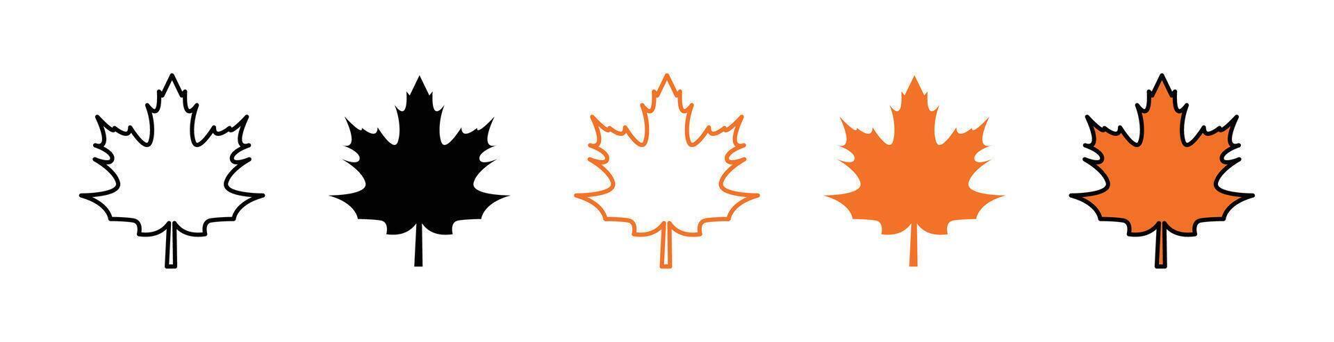 l'automne feuille canadien icône vecteur