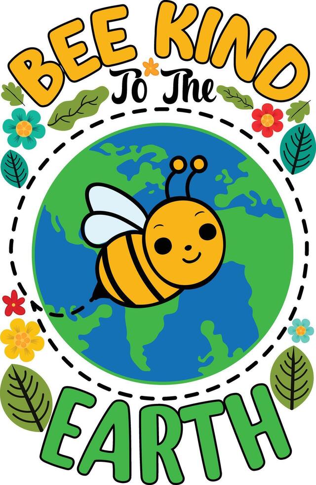 abeille gentil à le Terre vecteur