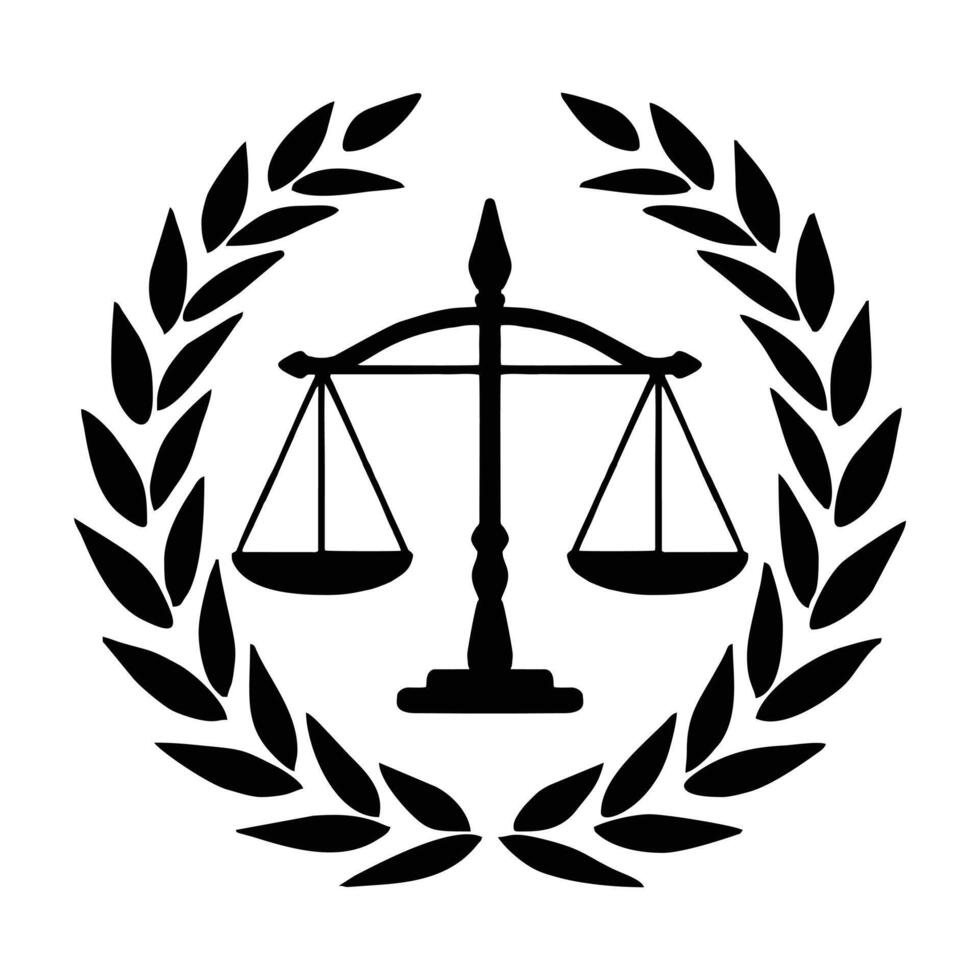 vecteur avocat et Justice ou loi logo illustration