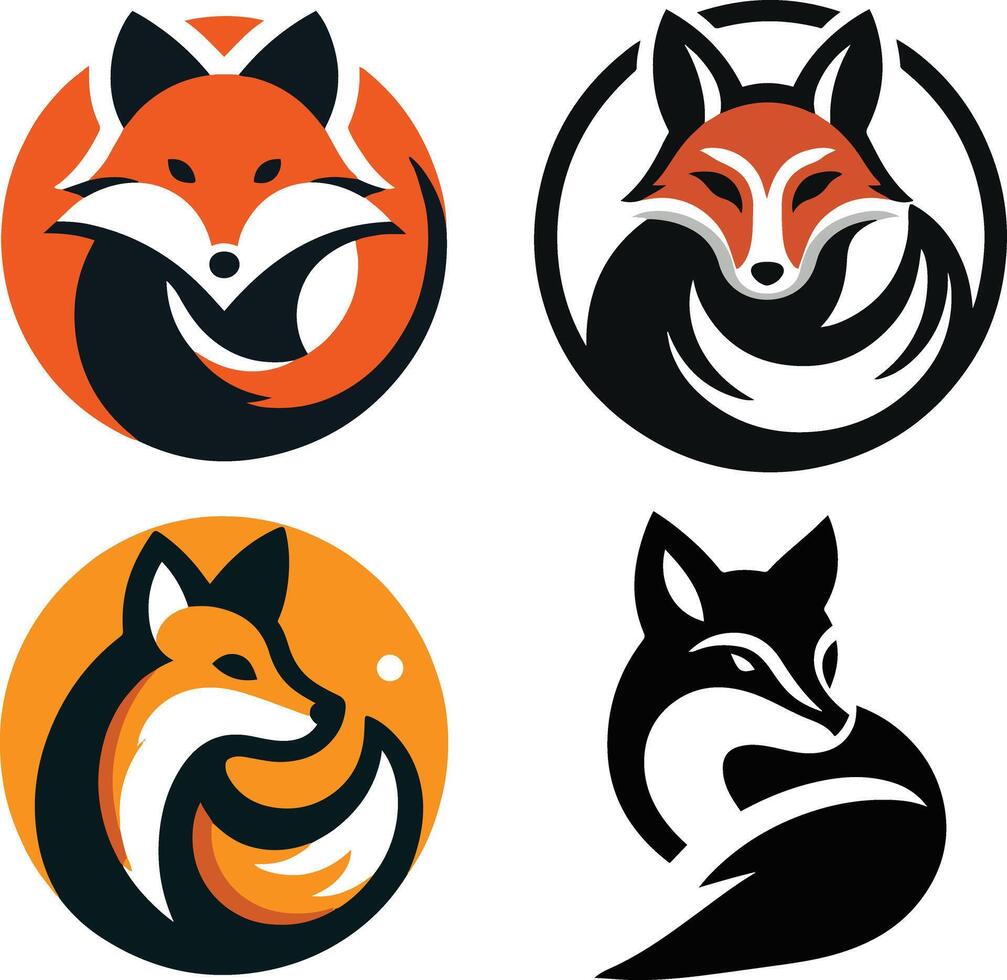 vecteur Renard logos illustration