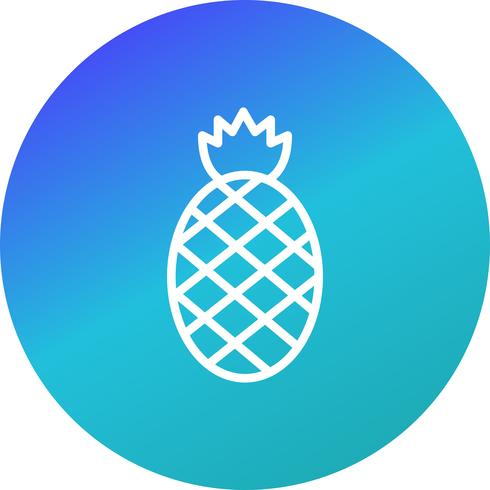 Icône d&#39;ananas de vecteur