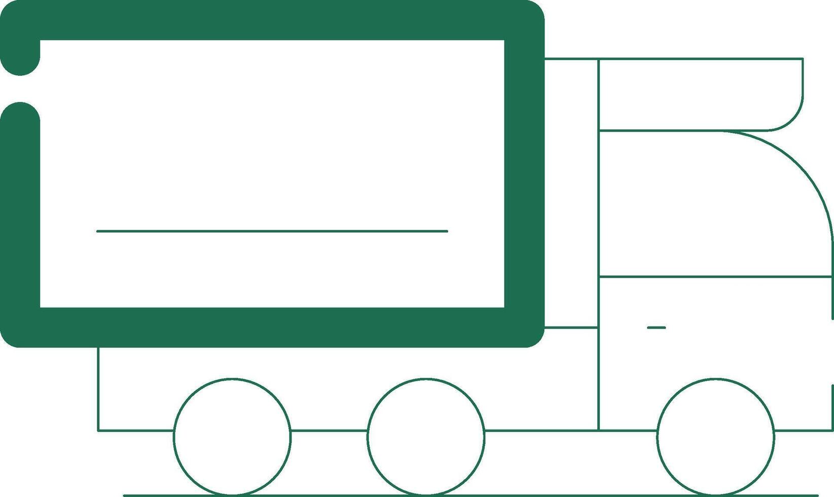 conception d'icône créative de camion de fret vecteur