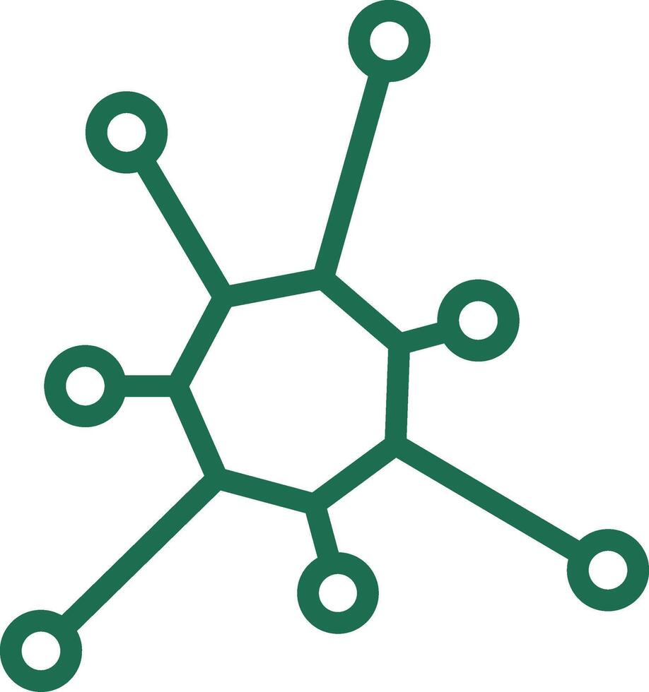 conception d'icône créative de molécule vecteur