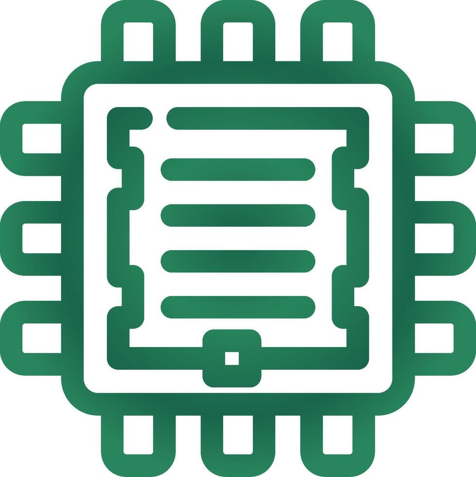 conception d'icône créative de processeur vecteur