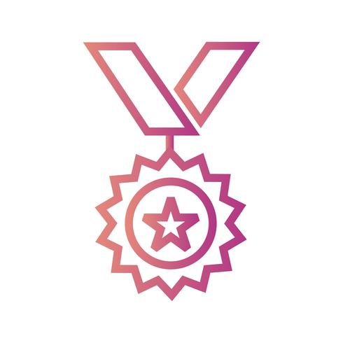 Médaille Icône Vector Illustration