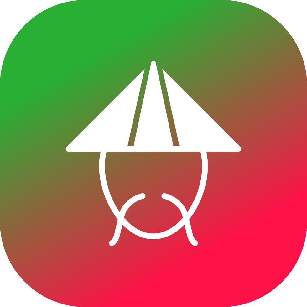 bambou chapeau Créatif icône conception vecteur