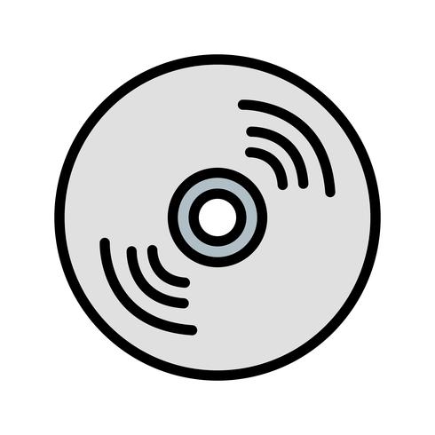 Illustration vectorielle de disque compact icône vecteur