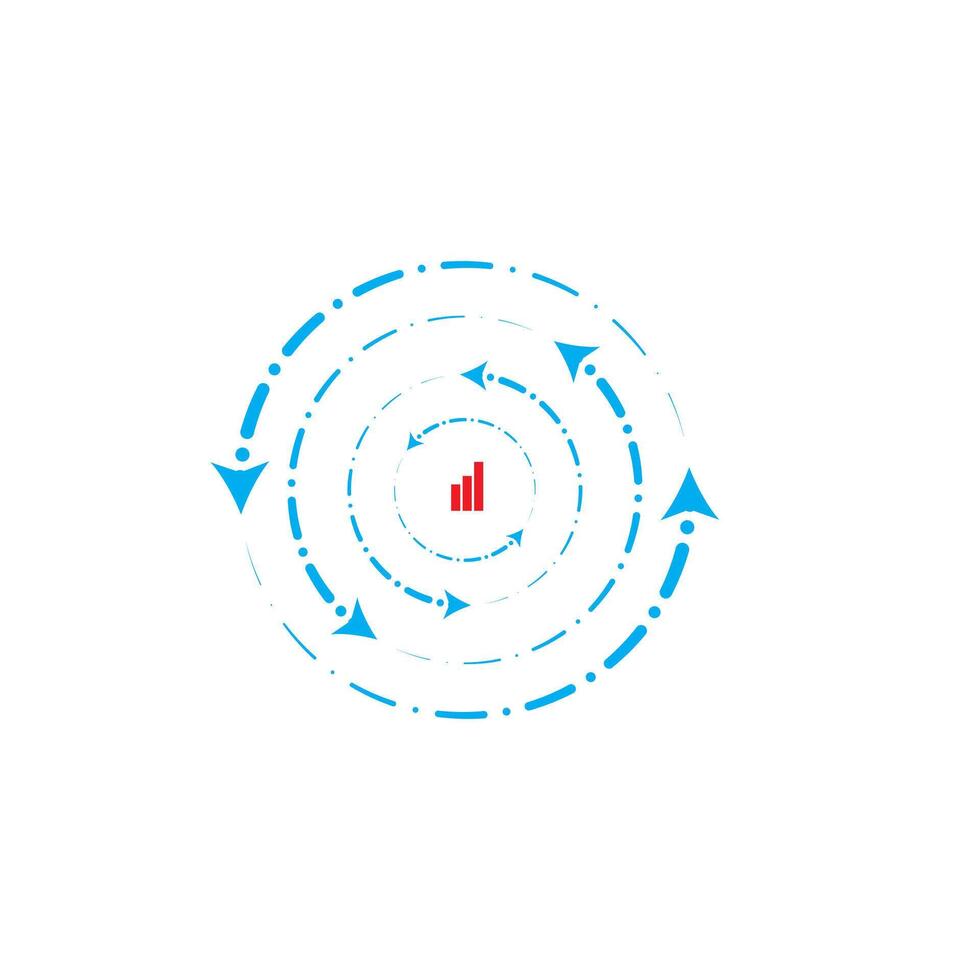 circulaire économie logo conception pour investissement et comptabilité les entreprises vecteur