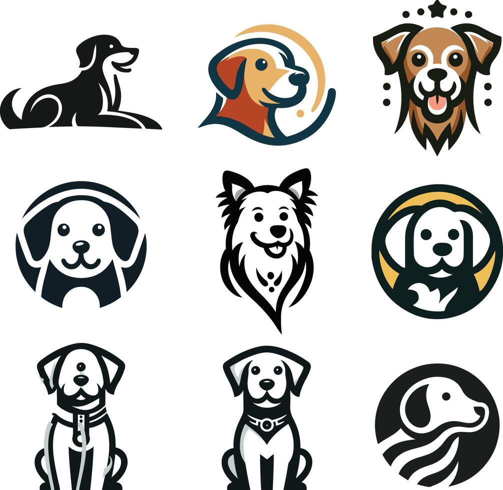 vecteur chien logos illustration