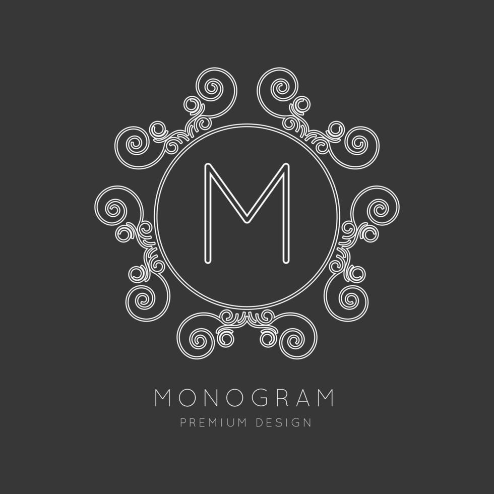 modèle de conception de monogramme simple et gracieux, création de logo lineart élégant. vecteur