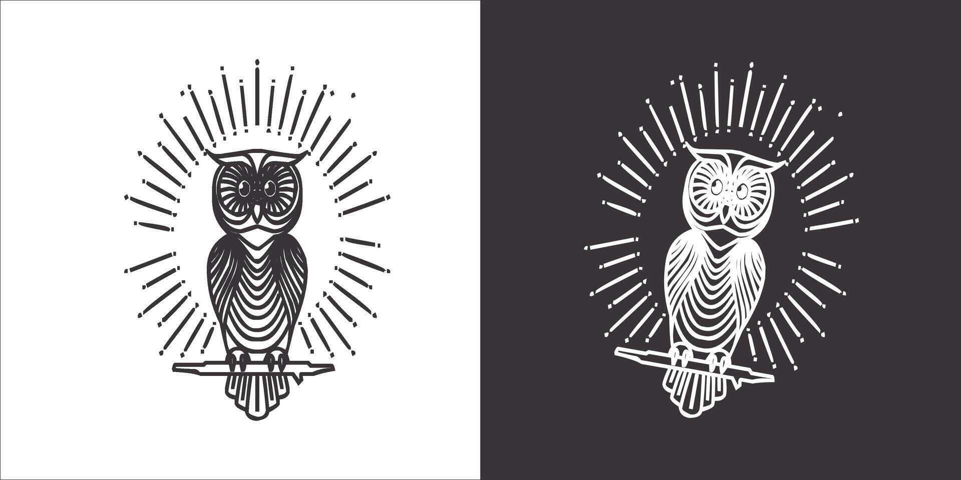 illustration vecteur graphique de hibou icône