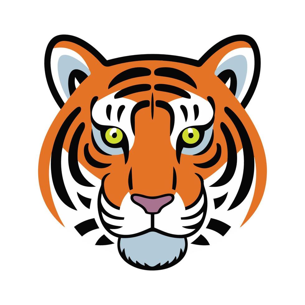 main tiré tigre vecteur illustration et logo