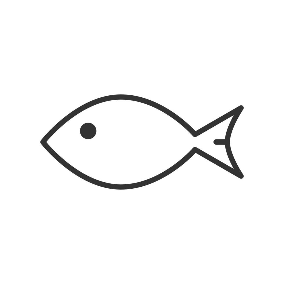 grandes lignes poisson icône illustration. vecteur