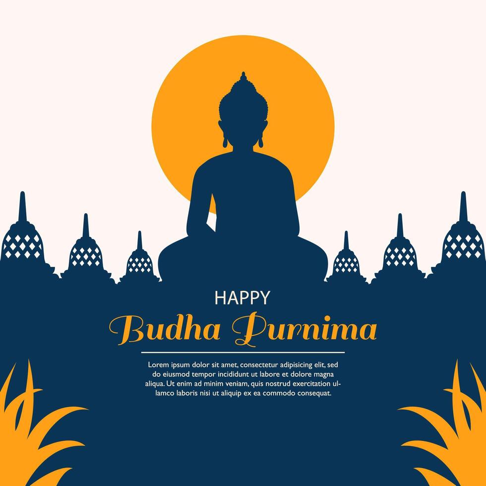 content Budha Purnima illustration vecteur