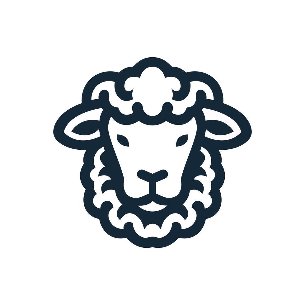 mouton icône, animal diriger. agneau symbole. vecteur illustration