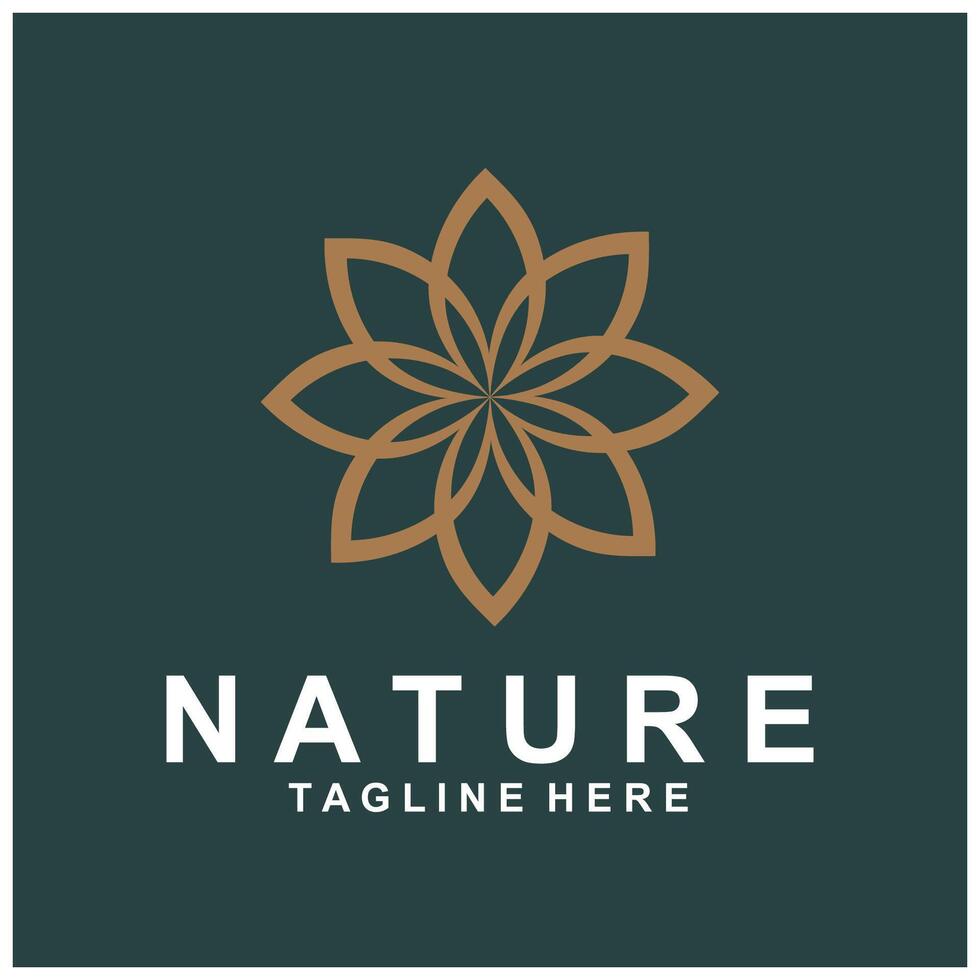 Facile fleur logo la nature logo abstrait conception vecteur