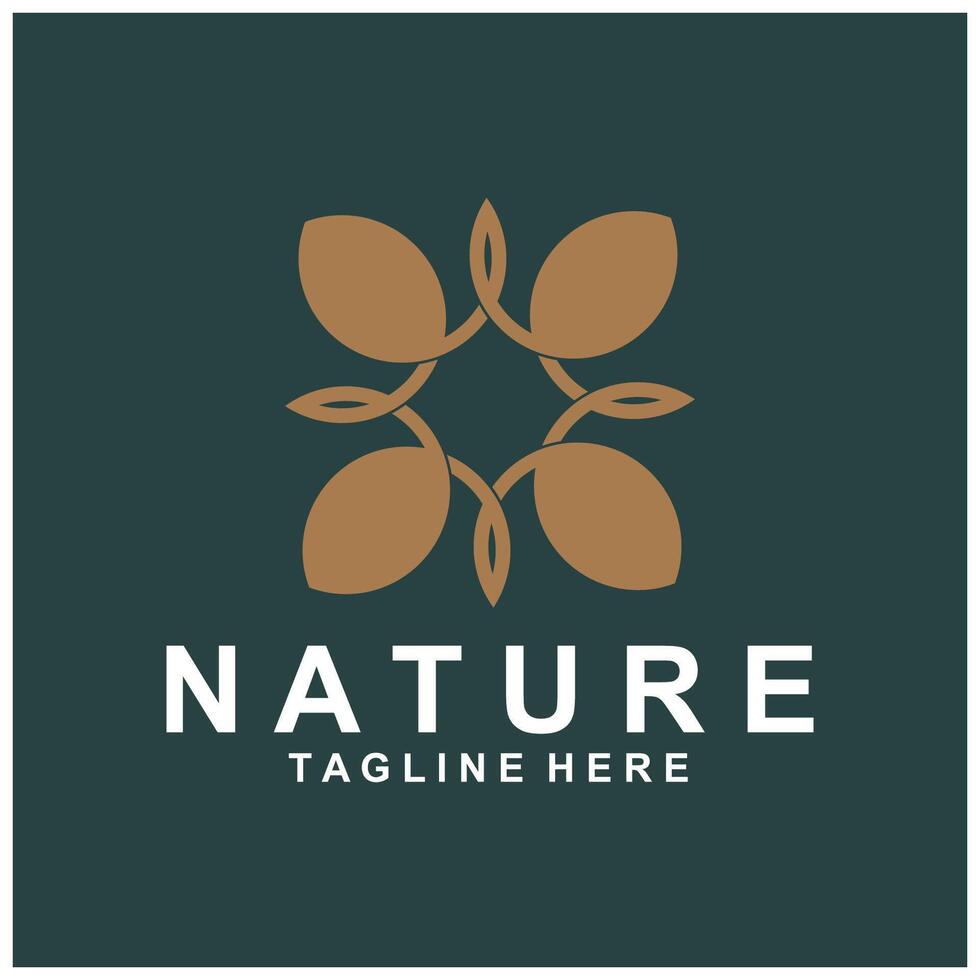 Facile fleur logo la nature logo abstrait conception vecteur