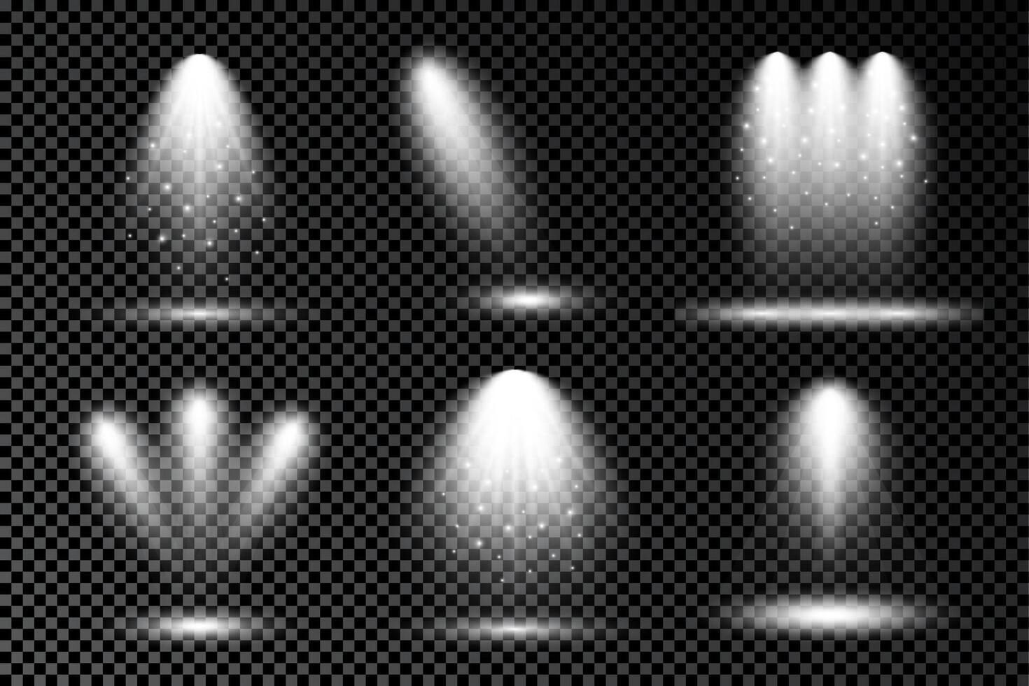 éclairage avec des effets d'éclairage de projecteur vecteur