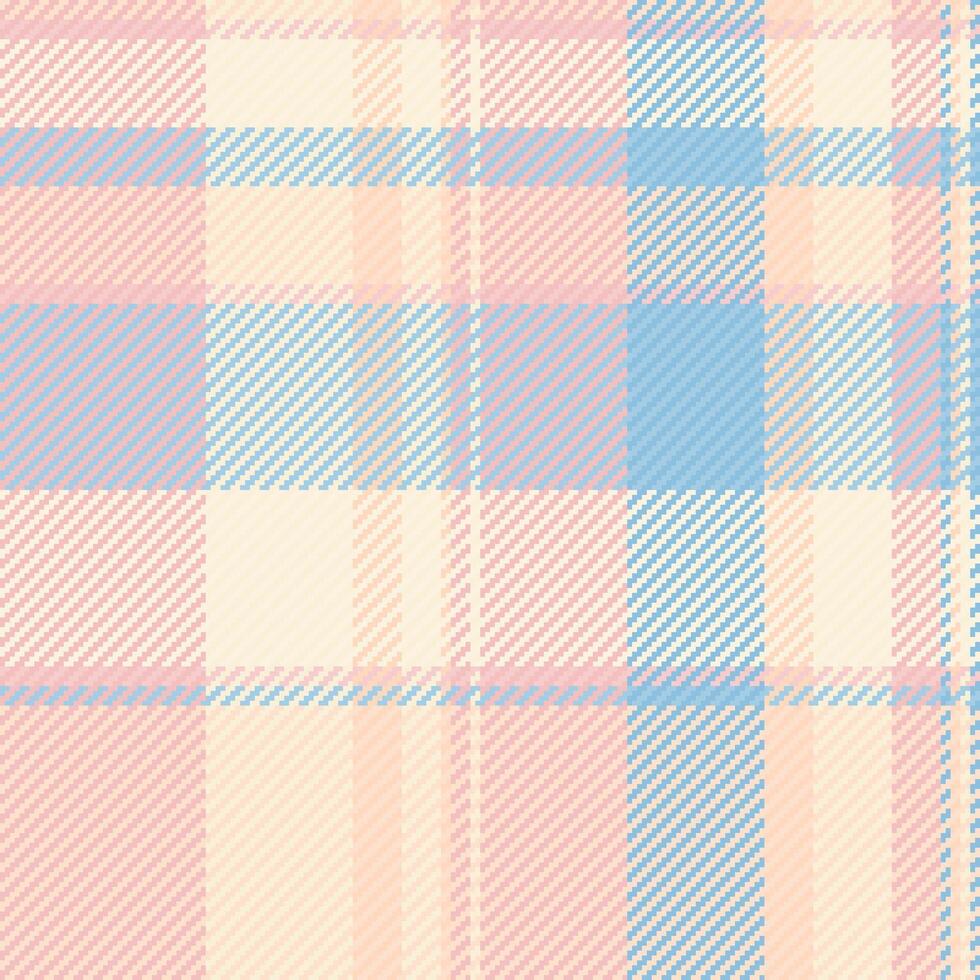 adolescent sans couture modèle tartan, inspiration vérifier textile texture. fille plaid Contexte vecteur en tissu dans lumière et Papaye fouet couleurs.