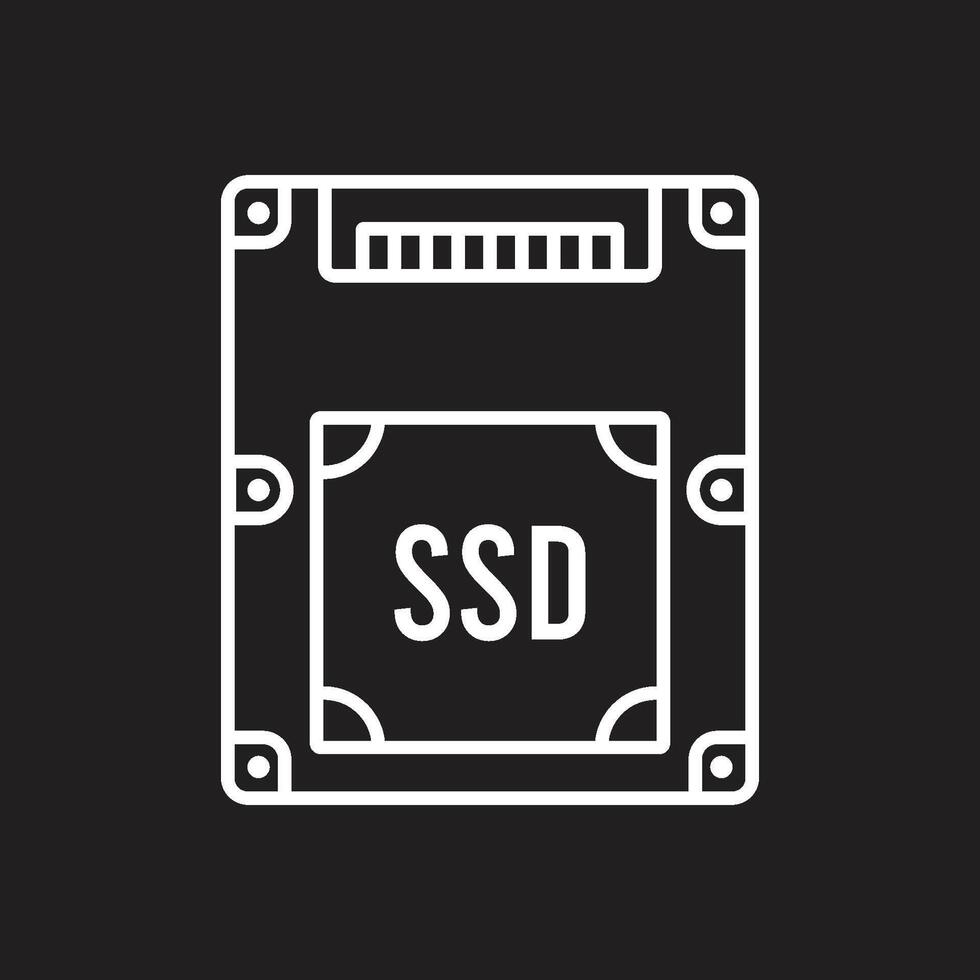 ssd icône vecteur