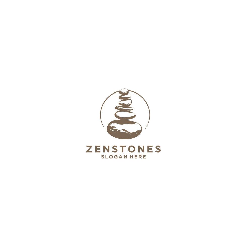 ai généré Zen Roche ancien logo vecteur icône illustration