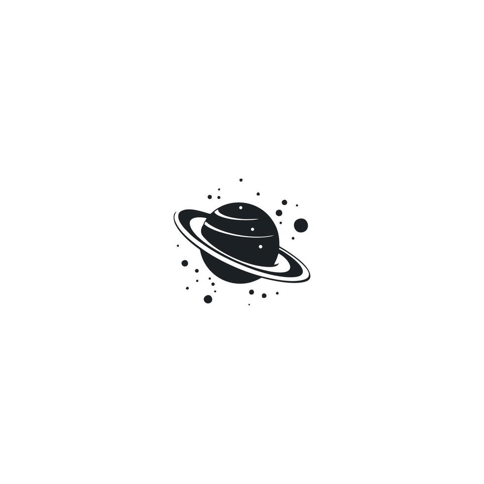 ai généré galaxie logo avec Créatif moderne concept logo.planète orbites dans rond icône concept de espace exploration, astrologie. vecteur. vecteur