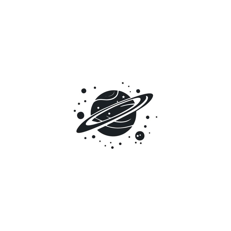 ai généré galaxie logo avec Créatif moderne concept logo.planète orbites dans rond icône concept de espace exploration, astrologie. vecteur. vecteur