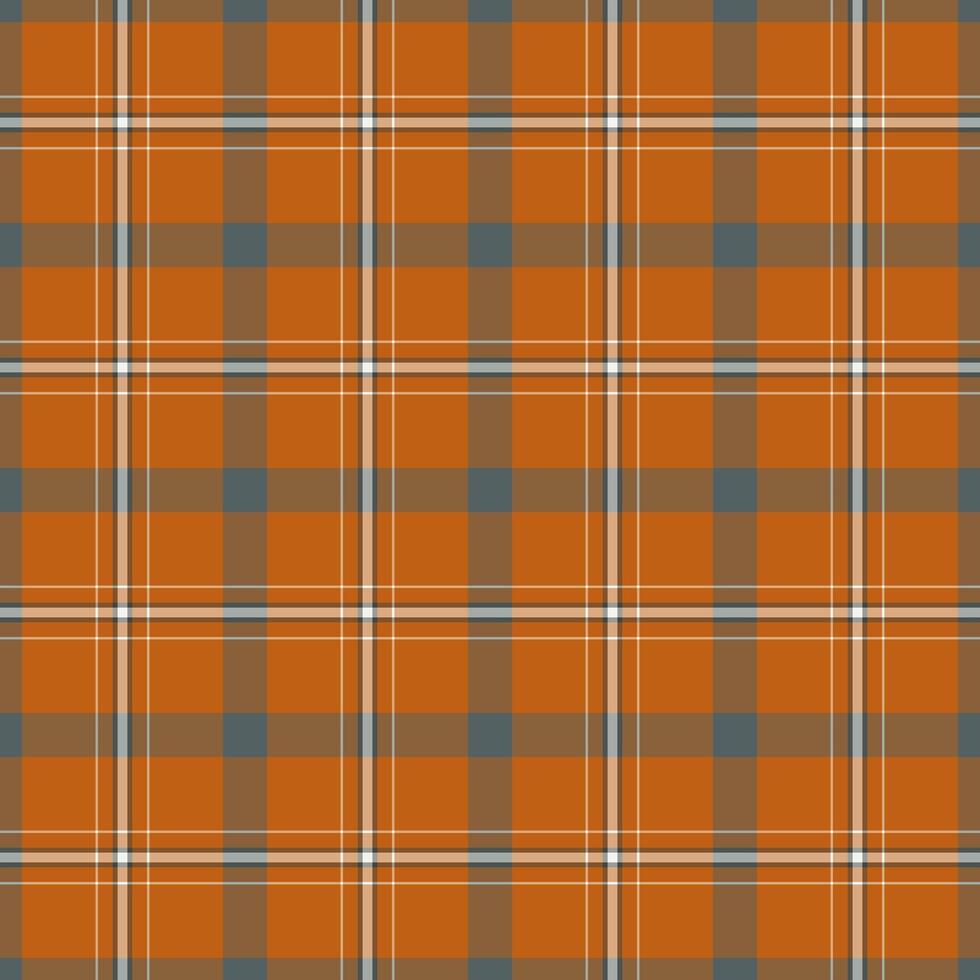 personnalisé texture tartan vecteur, ruban en tissu sans couture textile. sexuel vérifier plaid Contexte modèle dans Orange et gris couleurs. vecteur