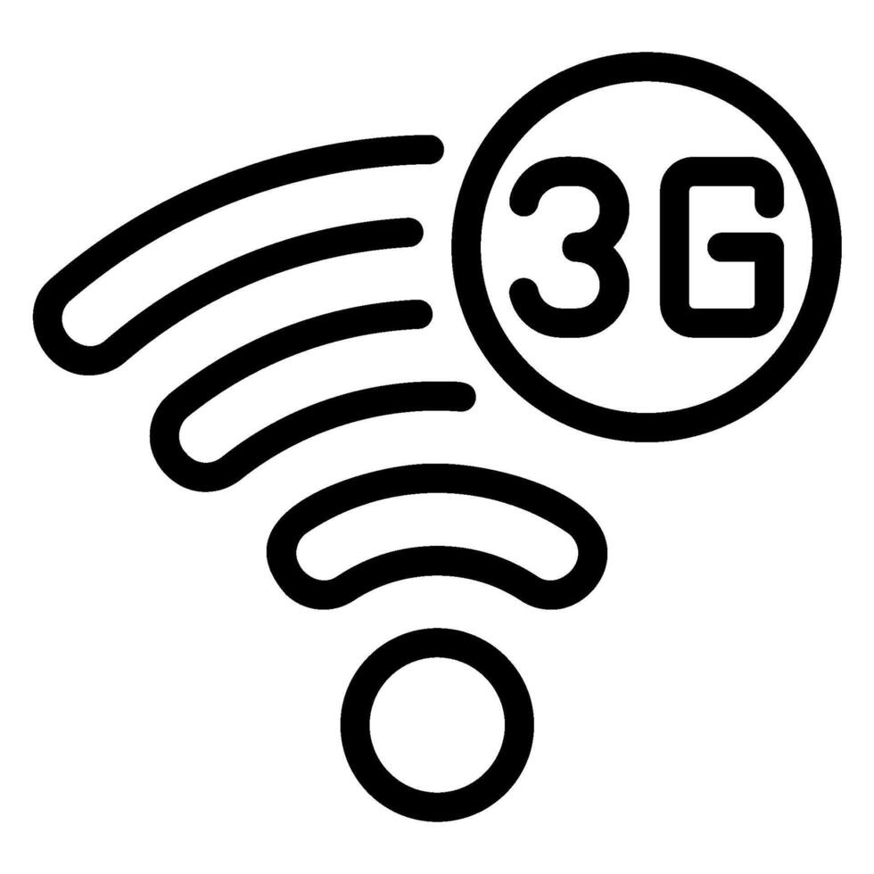 3g ligne icône vecteur